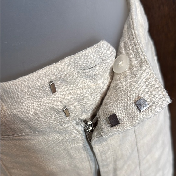 Athleta Voyager 100% Linen Pants high waist Size 10 - Picture 3 of 13